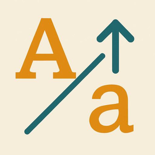 Font size adjustment icon with text scaling symbols