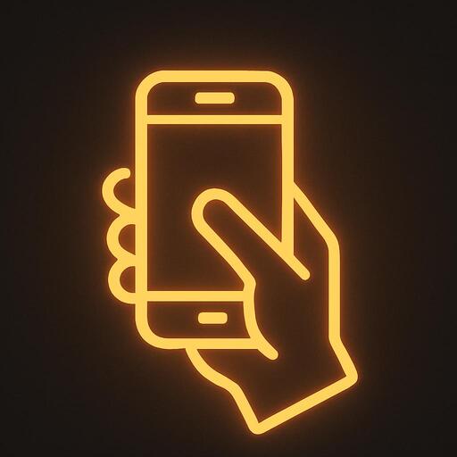 Single hand gesture icon showing one-handed mobile control
